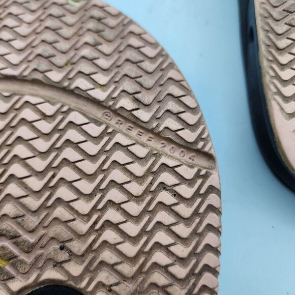 Vtg 2004 Reef Fanning Women's Thong Flip Flop Sandals Bottle Opener Bottom Sz 9 - Picture 13 of 14
